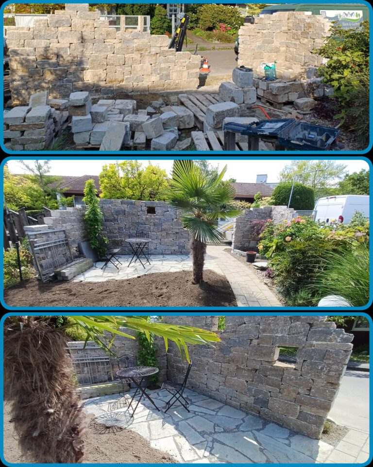 Gartenumgestaltung mit Natursteinen