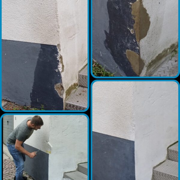 Reparatur eines Hausecks