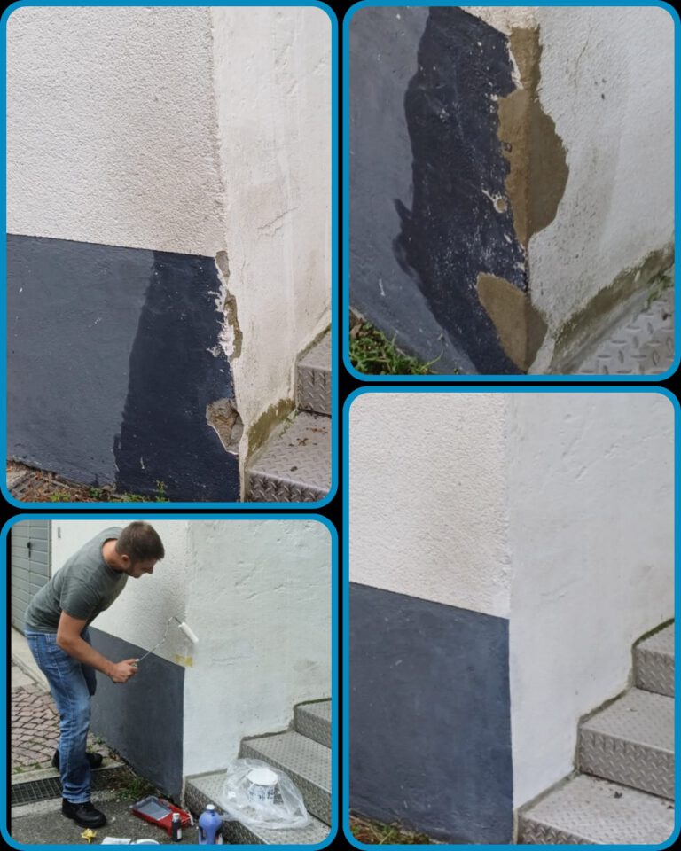 Reparatur eines Hausecks